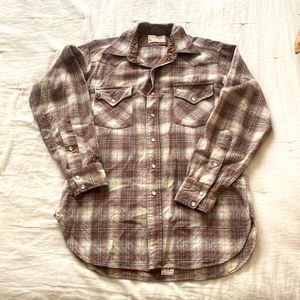 VINTAGE Pendleton wool pearl snap oversized shirt